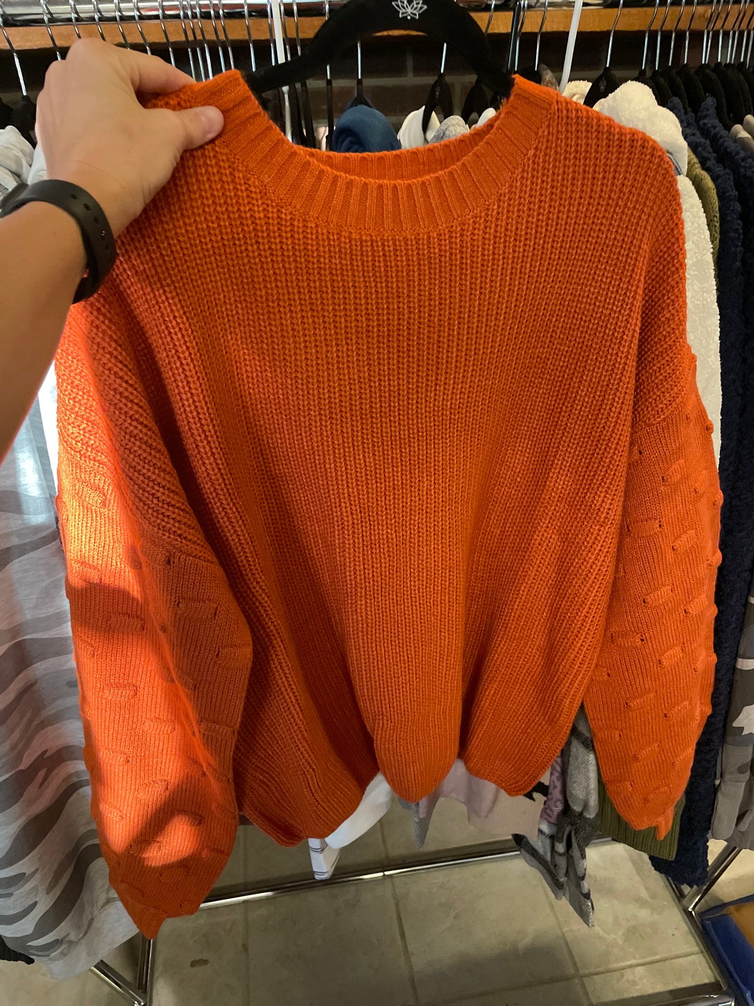 Orange Dot Sweater