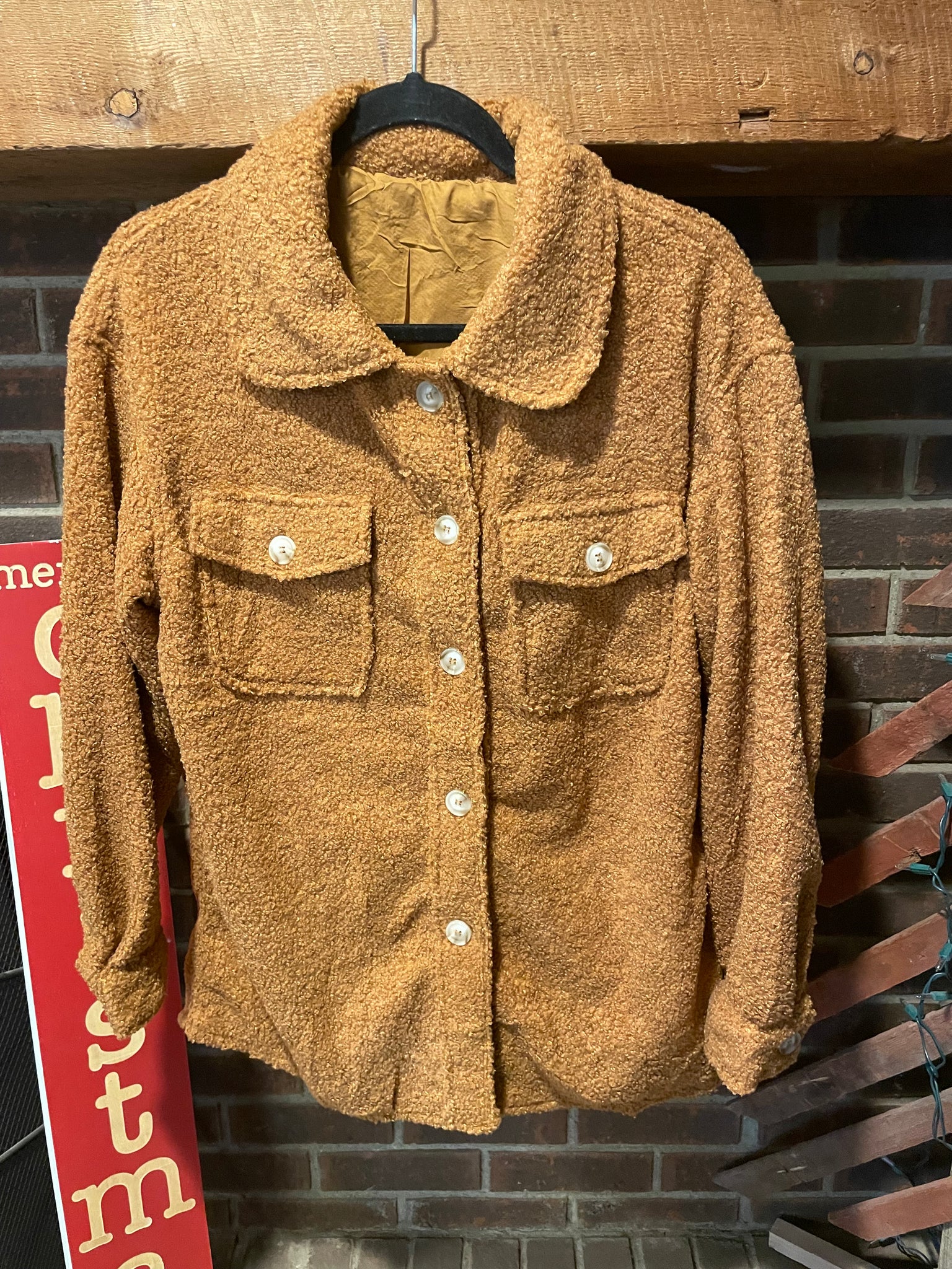 Rust Button Up Coat