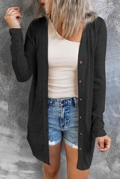 black light-weight cardigan