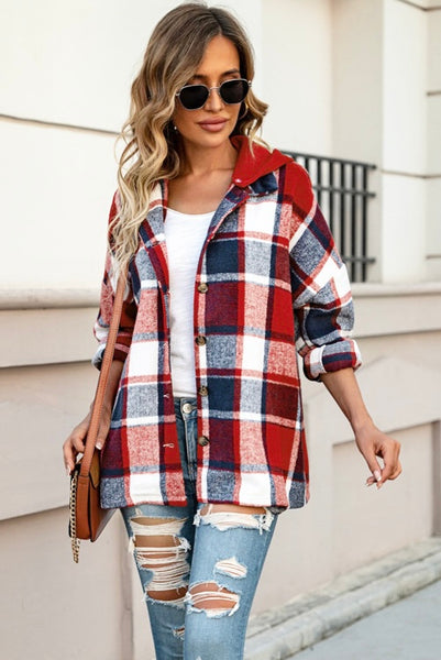 Red plaid Shacket