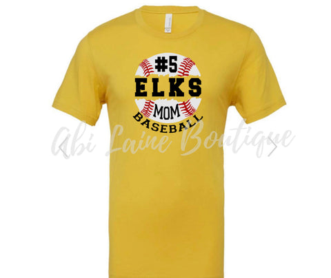 Elks Baseball MOM T-shirts