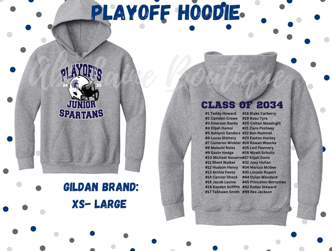 Junior Spartan playoff HOODIE (YOUTH)