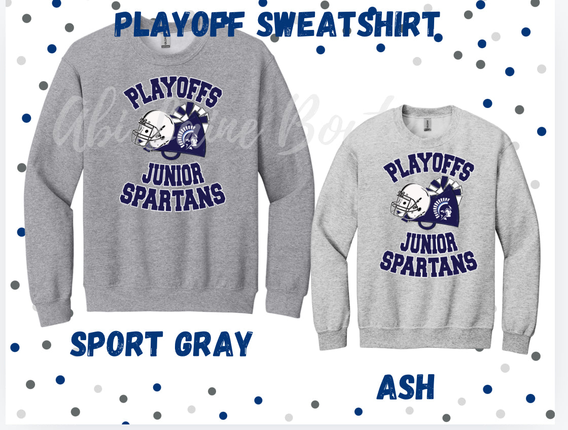 Junior Spartan playoff CHEER Sweatshirt (ADULT)