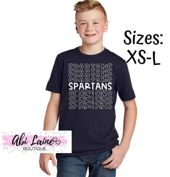 2023 Youth Stacked Spartan T-Shirt