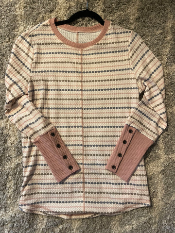 Stripe Waffle Top