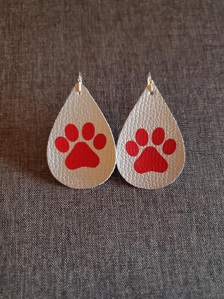 Paw Print Mascot Earrings