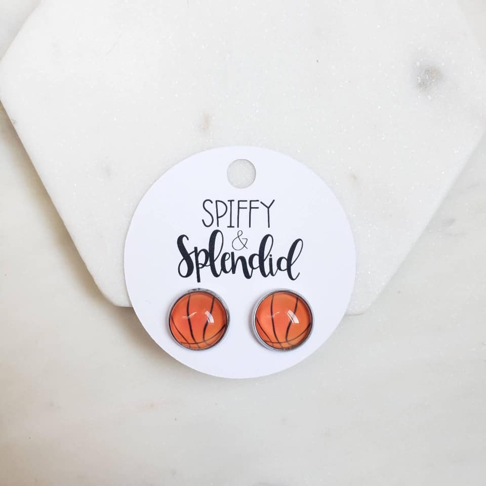 Basketball Stud Earrings