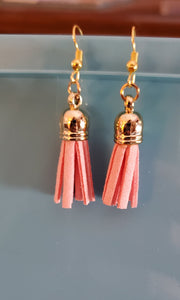 Pink Fringe Earrings