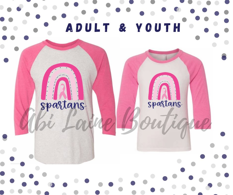 Spartans Breast Cancer Awareness Raglans