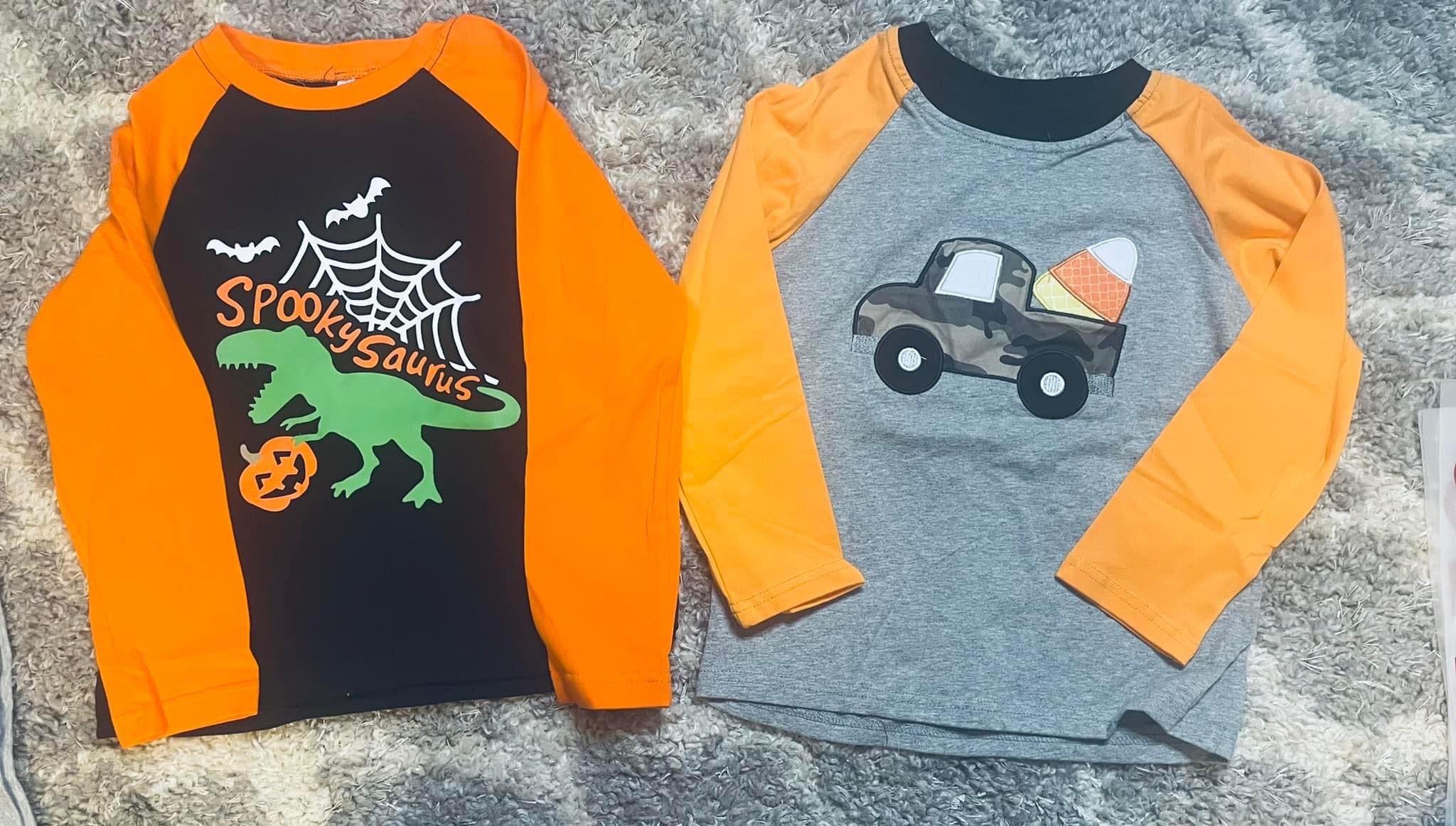 Boys Dino Halloween Shirt