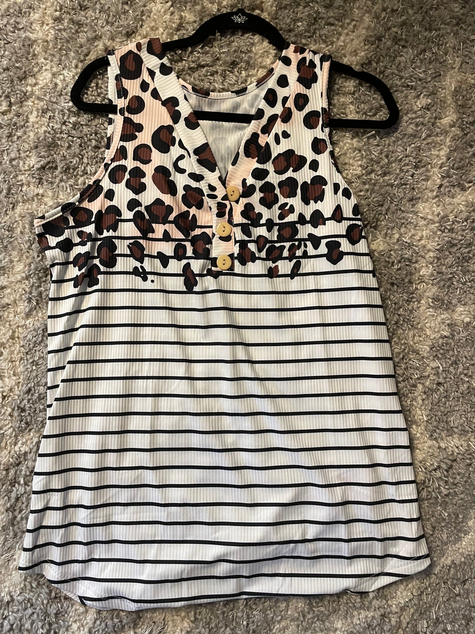 Leopard Button Tank