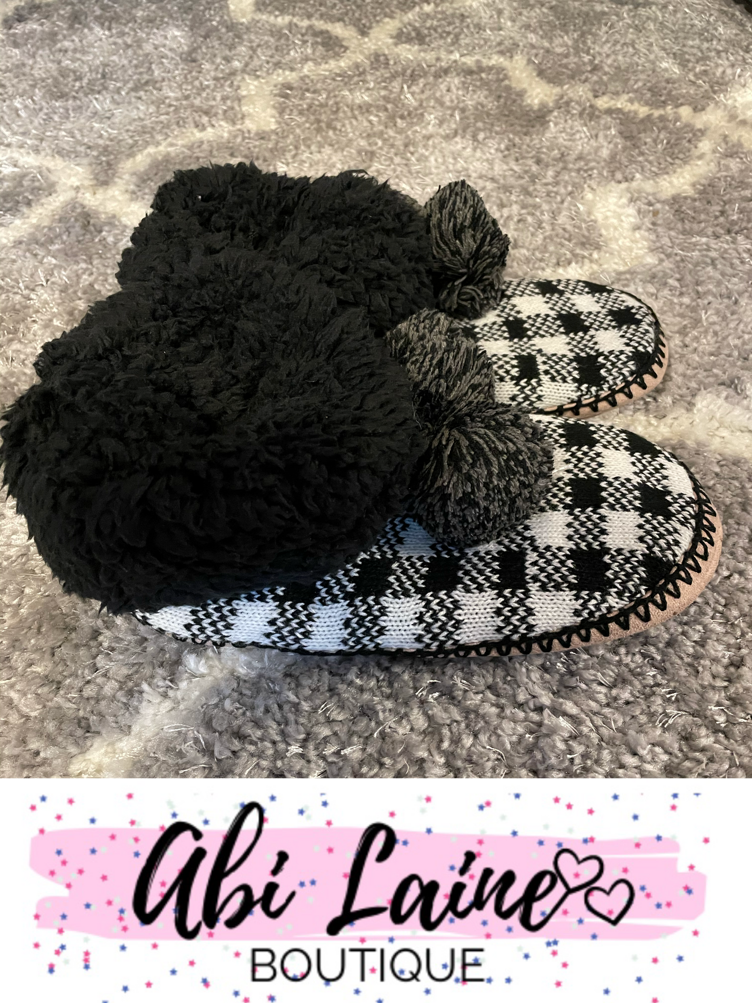 Buffalo plaid Booties