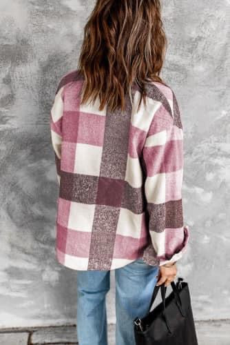 Pink Plaid Shacket