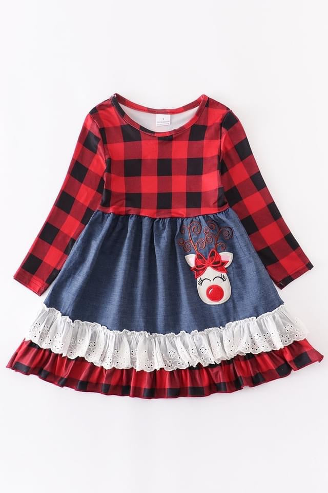 Girls Reindeer Dress